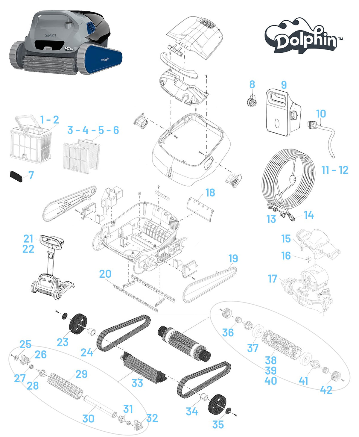 Recambios para Dolphin SM 30