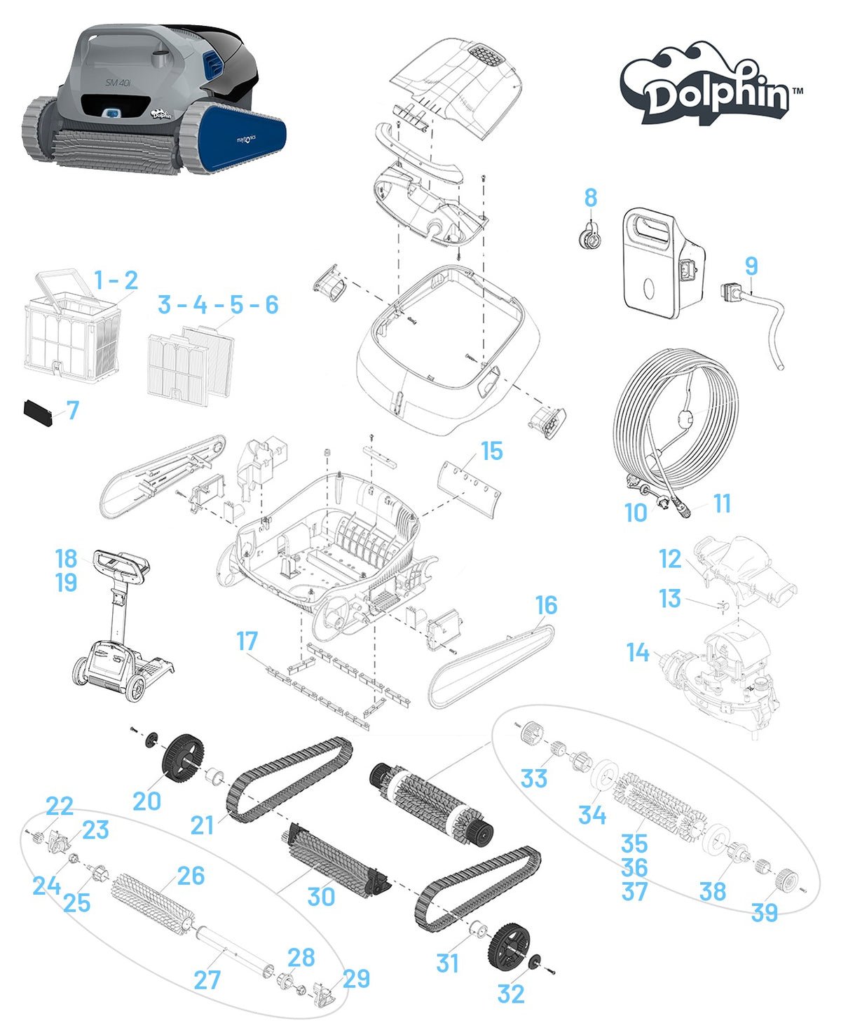 Recambios para Dolphin SM 40i