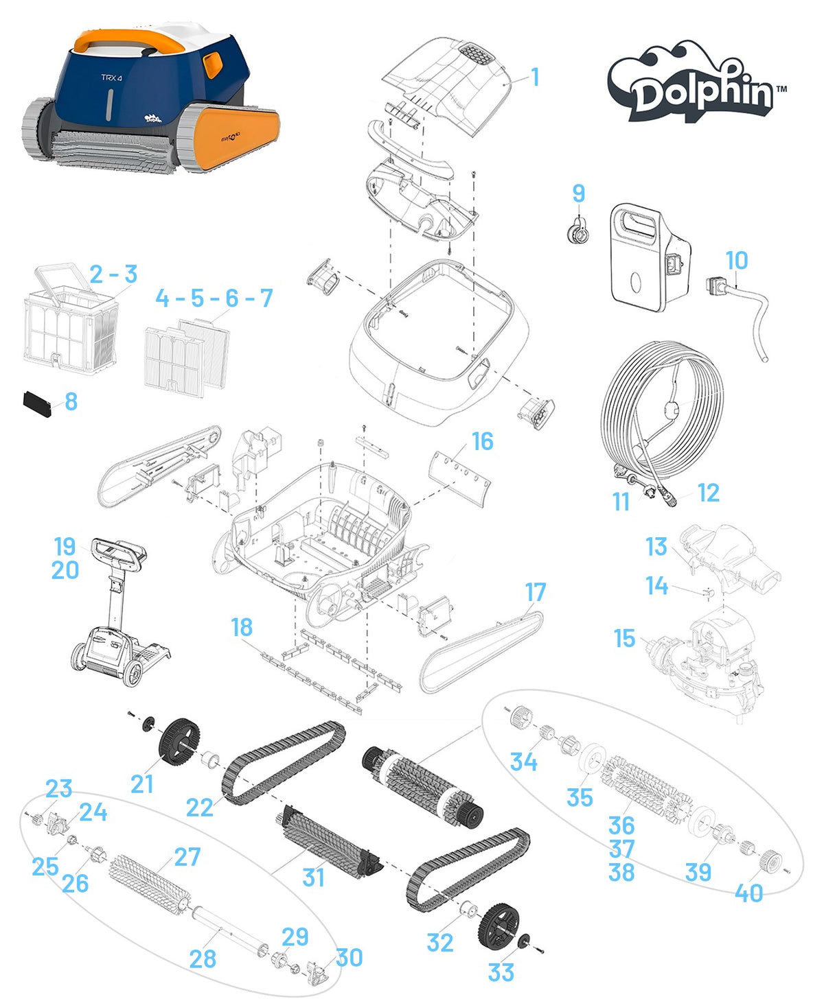 Recambios para Dolphin TRX 4
