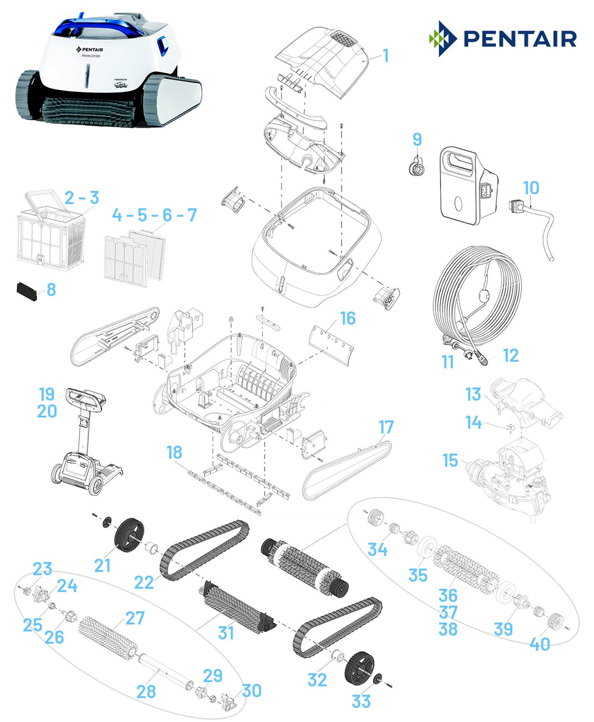 Recambio Pentair Prowler 930