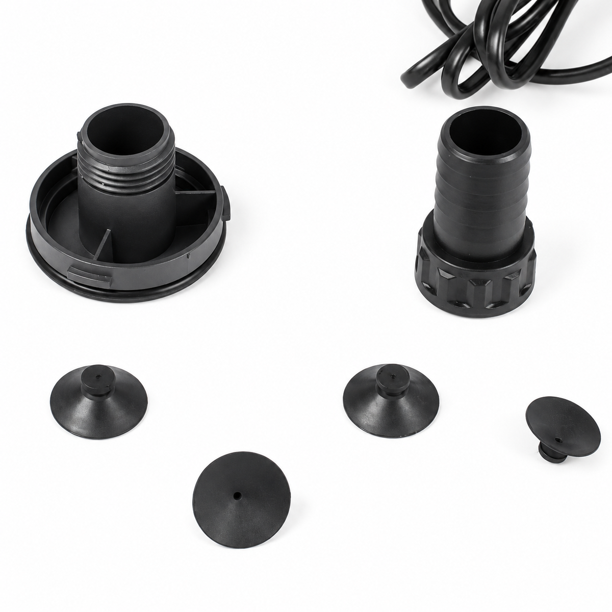 Sicce Multi 1300 — Detalle de conectores y cuatro ventosas