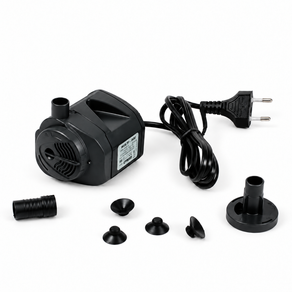 Sicce Multi 800 — Bomba con cable, dos conectores y cuatro ventosas