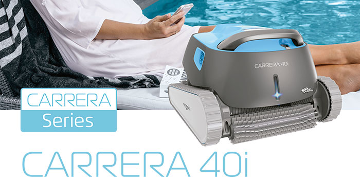 Le nettoyeur de piscine Dolphin Carrera 40i offre un nettoyage fiable, pratique et rentable. Sa méthode de filtration fiable dans toutes les conditions de la piscine et son brossage actif sur toutes les surfaces optimisent l'hygiène de la piscine.