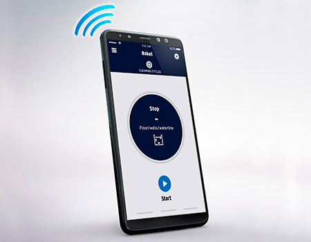Gracias a la App iAqualink, se pueden controlar a distancia desde el Smartphone diferentes funciones del limpiafondos