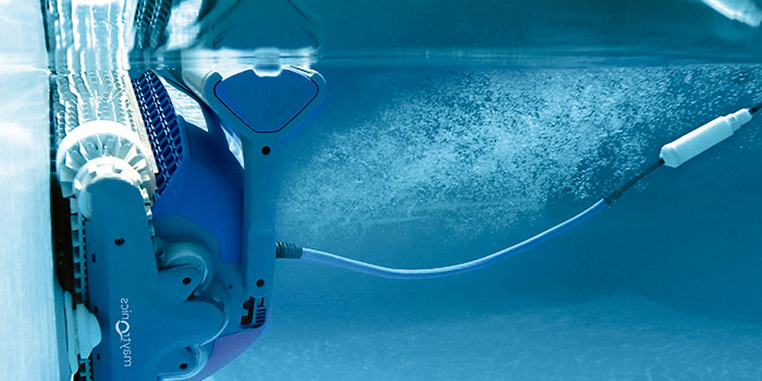 The Dolphin Active X4 pool cleaner provides reliable, convenient and cost-effective pool cleaning. Its reliable filtration method in all pool conditions and active brushing on all surfaces optimises pool hygiene.